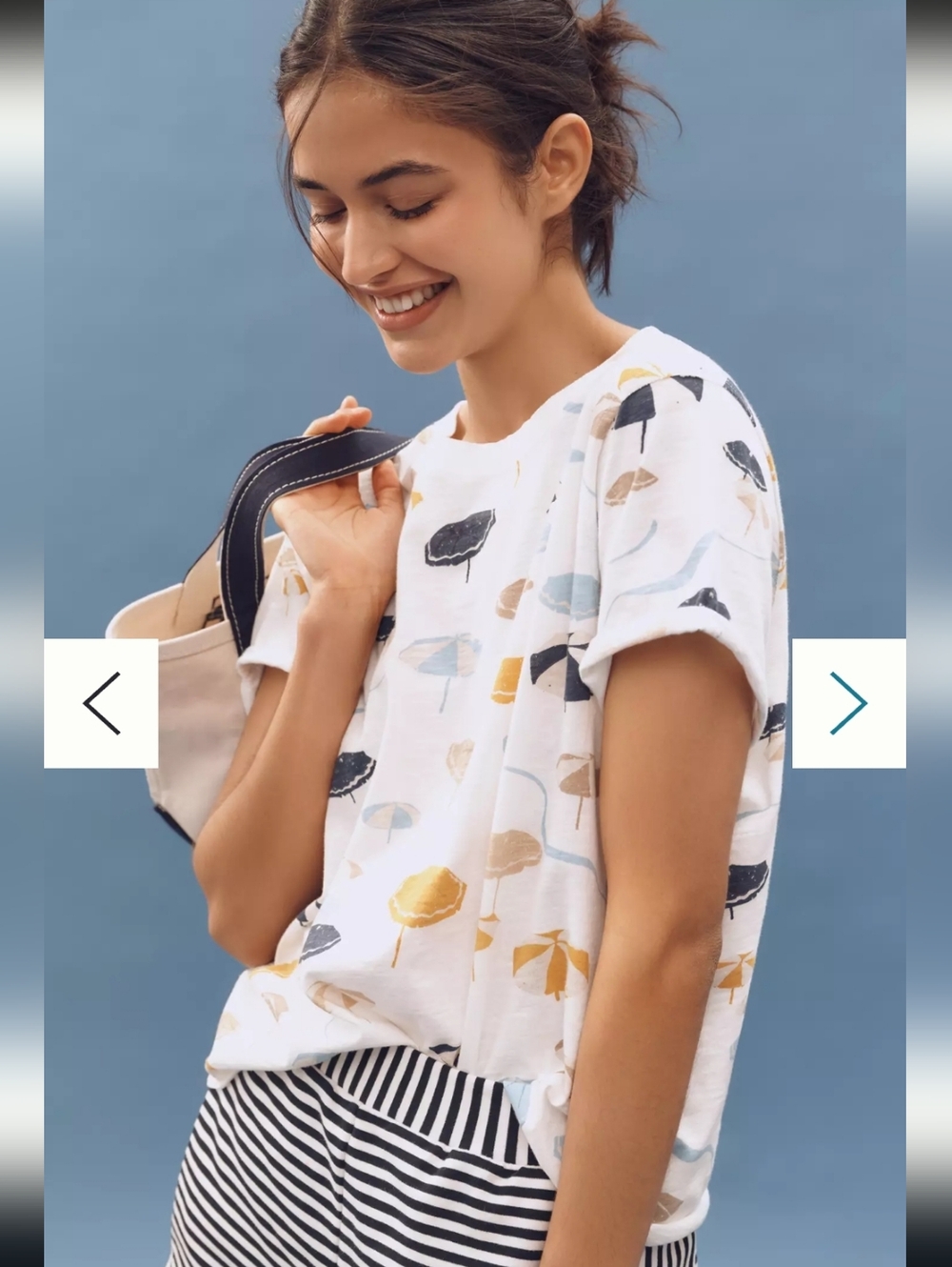 Anthropologie The Caitlin Boxy Tee by Maeve: Agathe Marty Edition Beach Umbrella